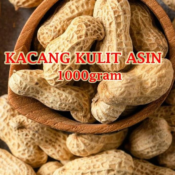 

W78 Kacang Sangrai Kulit Super 1kg Kacang Kulit Asin Oven Cemilan Snack Makanan Ringan TERBAIK ヾ