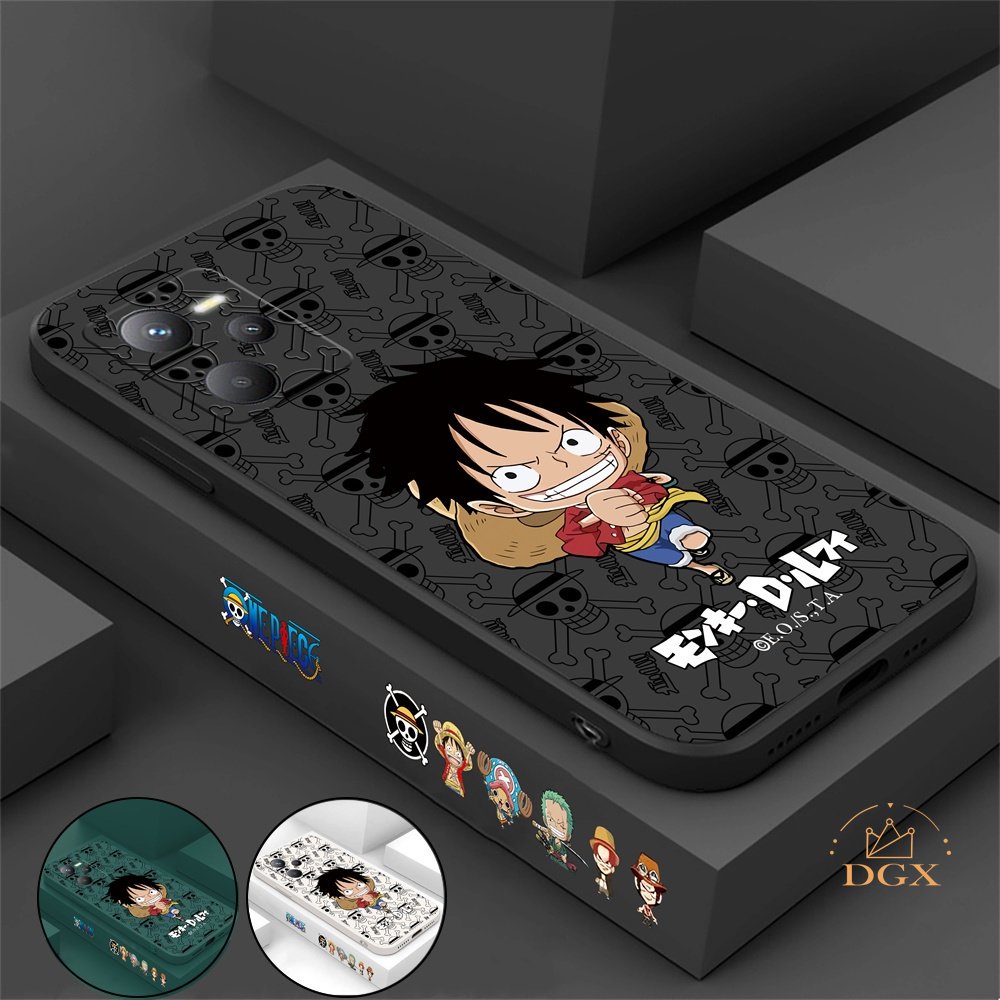 Realme C35 C21Y C25Y C21 RealmeC11 C25 C17 C15 C12 C3 C2 Realme 8i 7i 5 5i 6i 6 Pro 7 Pro One Piece Luffy Silikon Lembut Casing Ponsel Cover HOSTR