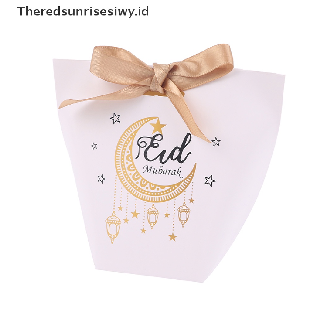 # Baju Lebaran # 10pcs Eid Mubarak Gift Box Ramadhan Kareem Candy Bags Dekorasi Festival Islami~