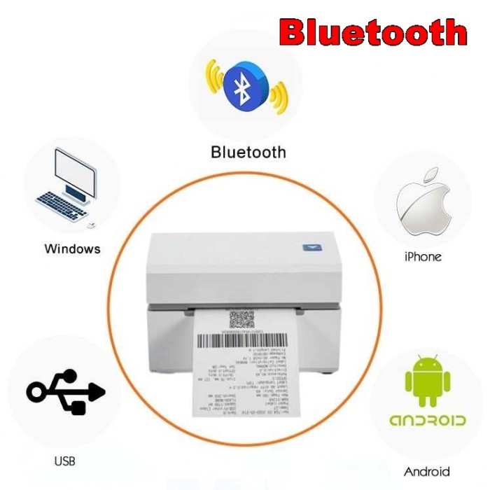 Printer Thermal Bluetooth Stiker Label Printer POS USB 80 mm - CC330