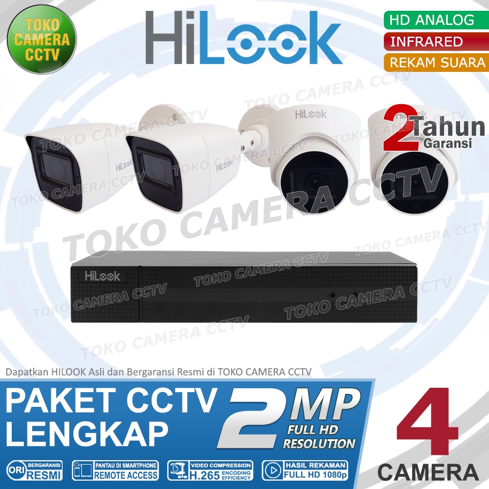 PAKET CCTV HILOOK 2MP 4 CHANNEL AUDIO