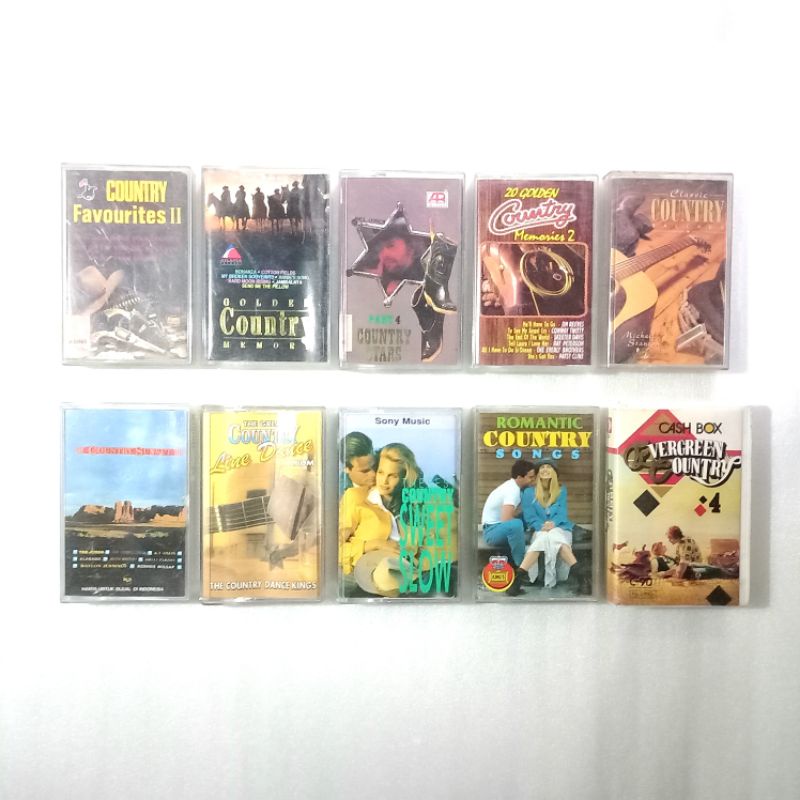 Kaset pita kompilasi lagu Country barat mixtapes tahun 70 80 90an