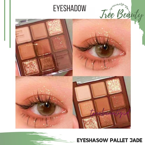 Chocolate Matte Korean Eyeshadow Palette 9 Warna Matte Smokey Pigmented