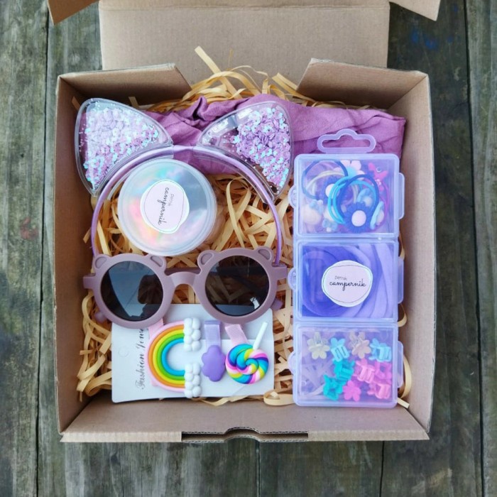 

(COD) Paket Aksesoris Anak Perempuan Cocok Untuk Kado dan Hampers - Ungu