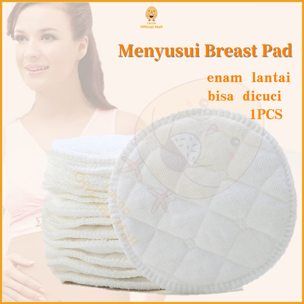 Lacoo Menyusui Breastpad katun Breast Pad Bisa dicuci 1PCS