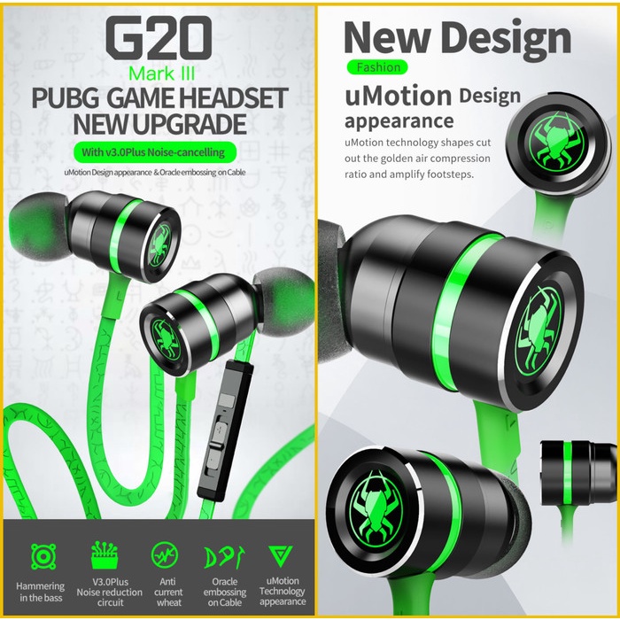 PLEXTONE G20 Mark III Earphone In-Ear Gaming Headset Stereo Bass