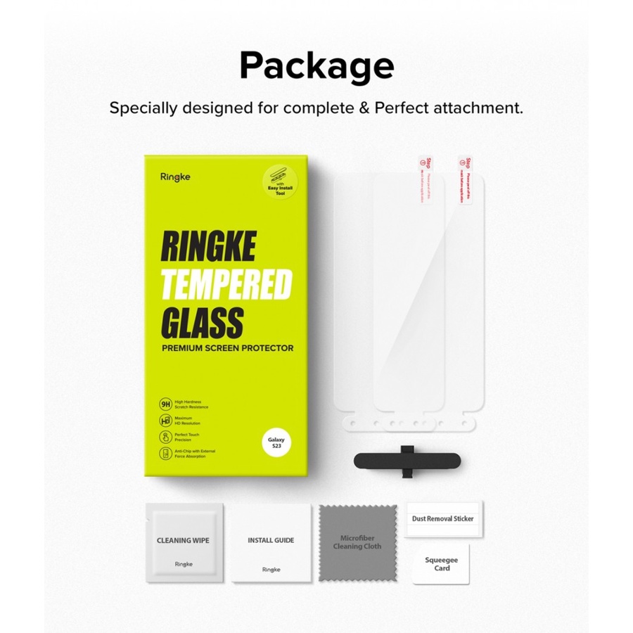 Ringke Premium Tempered Glass Samsung S23 and Samsung S23 Plus 2 Glass