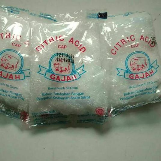 

➢ Citrid acid citrun cap gajah 1 pak/20 bks ☉