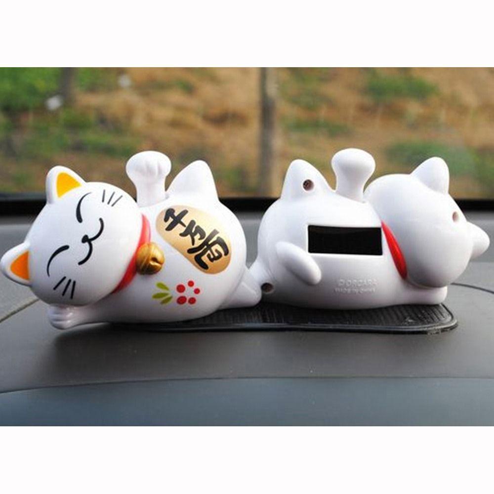 Suyo Beckoning Waving Cat Kreatif Interior Styling Tenaga Surya Auto Dekorasi