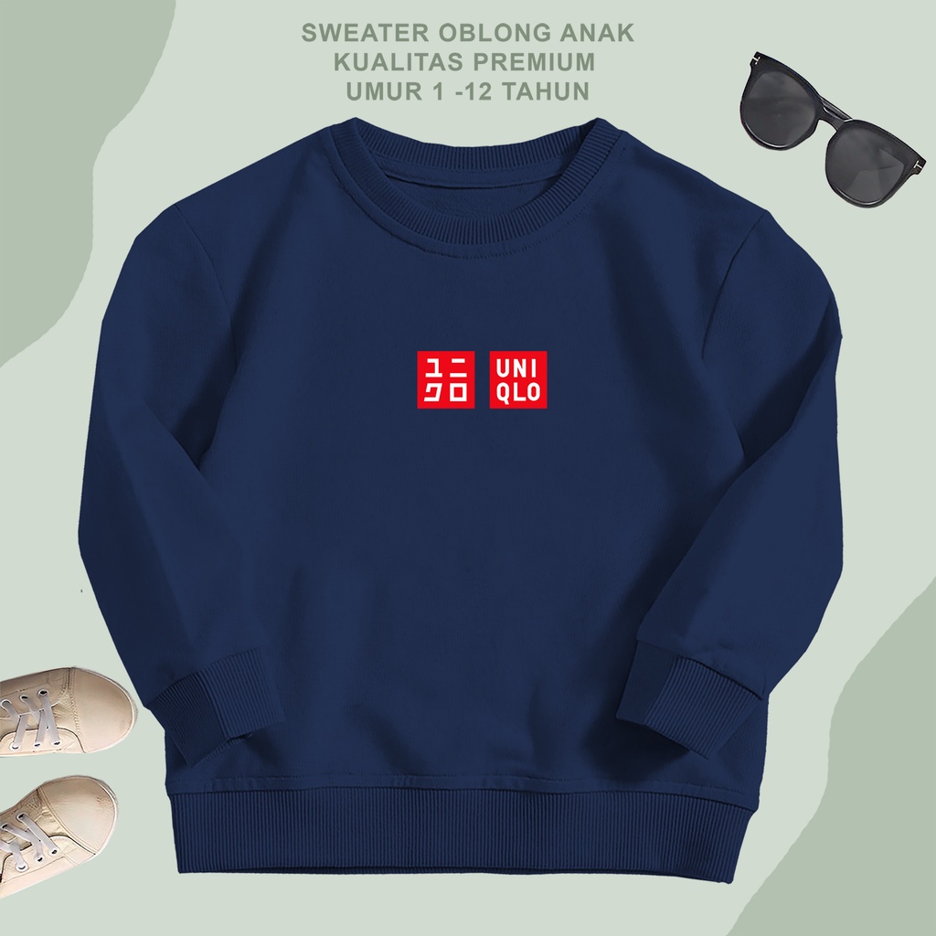 sweater crewneck anak harian atasan panjang unisex