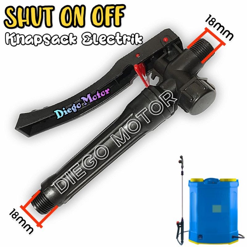 Handle handel shut on off pompa semprot hama Elektrik CBA 16 Liter Big Bagus
