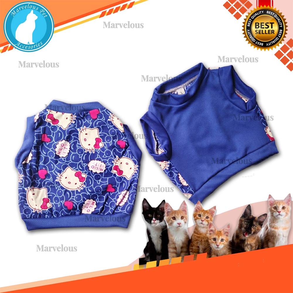 Kaos Baju Kucing Bahan Katun Aneka Motif Lucu Model Kutungan