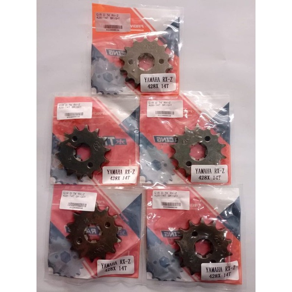 GEAR DEPAN GIR DEPAN YAMAHA RX KING JUPITER VEGA FIZR TK RACING 14T DAN 15T TK BRIGHT