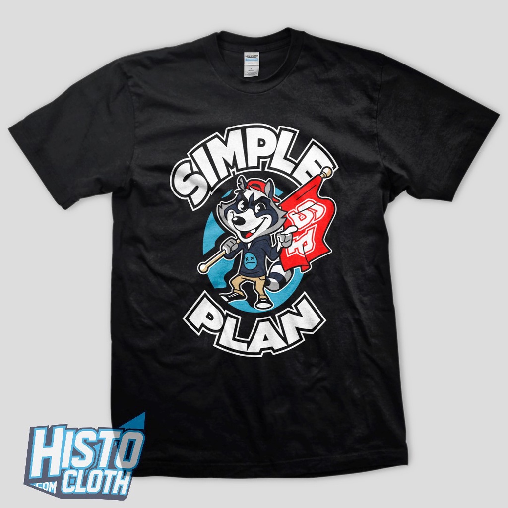 Kaos Simple Plan Raccoon - SMP27 BK