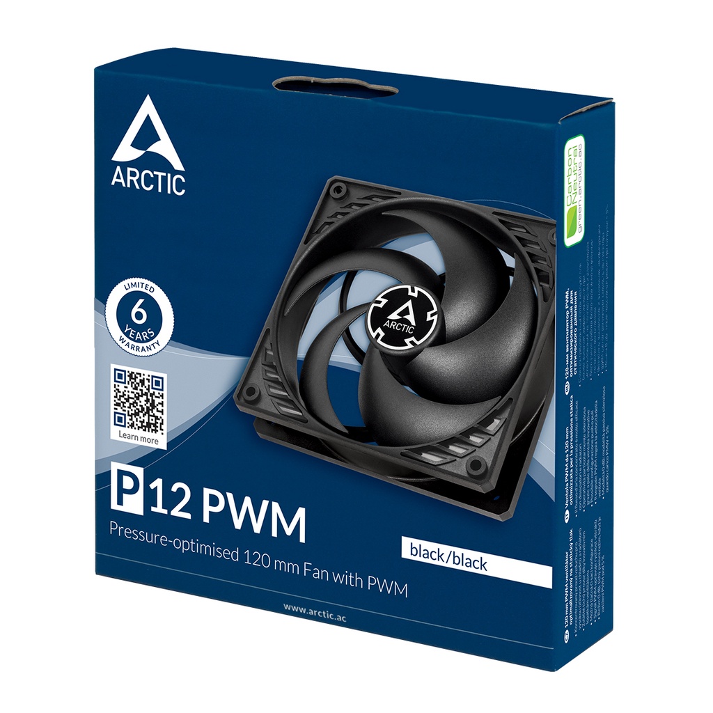 Arctic P12 PWM PST Pressure optimised 120MM 12CM Fan Case Casing