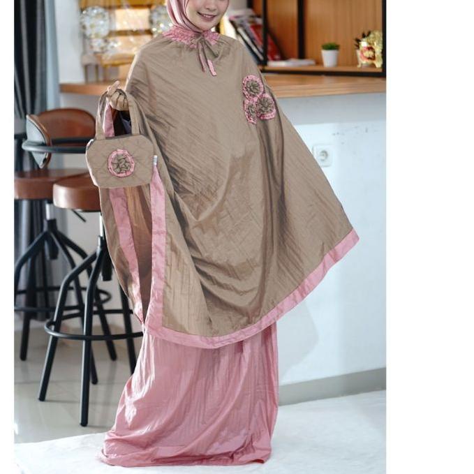 ➸ Mukena parasut ponco izzati premium tanpa kepala terbaru mukena traveling mukena terbaru ❁