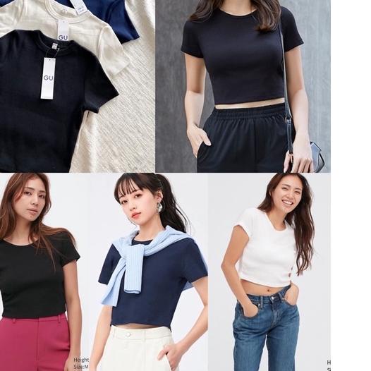 ☚ GU Uniqlo Ribbed Top ♀