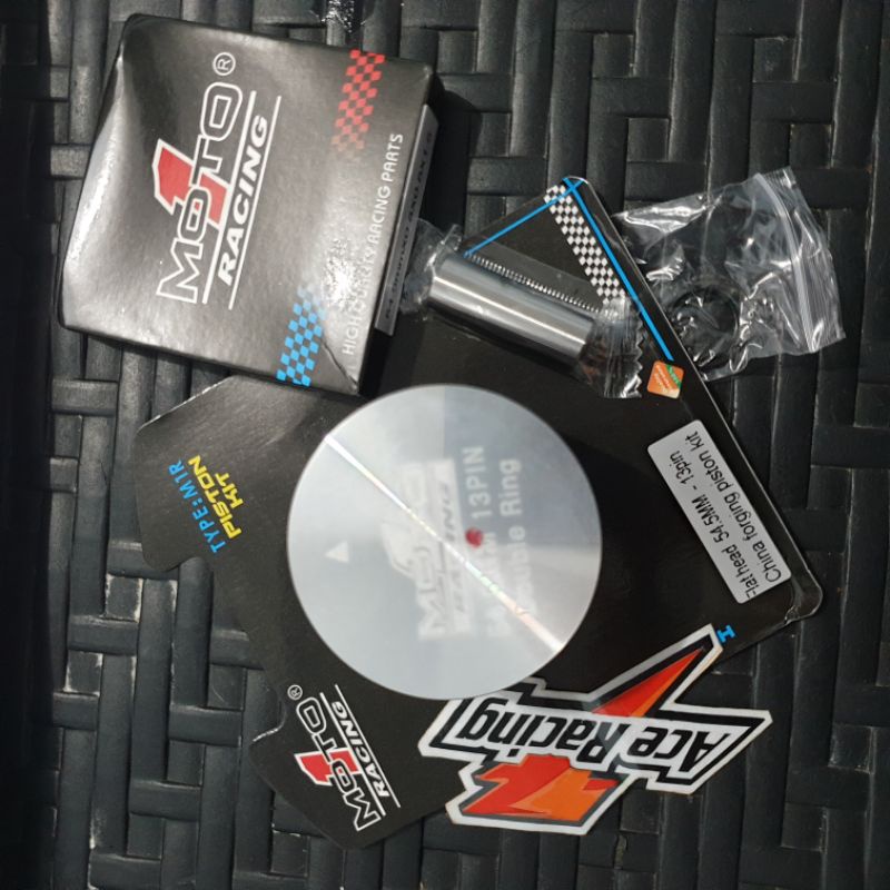 Piston seher 54.5 pen 13 forget forging moto 1 racing double ring 54 5 pin 13 beat karbu injeksi mio