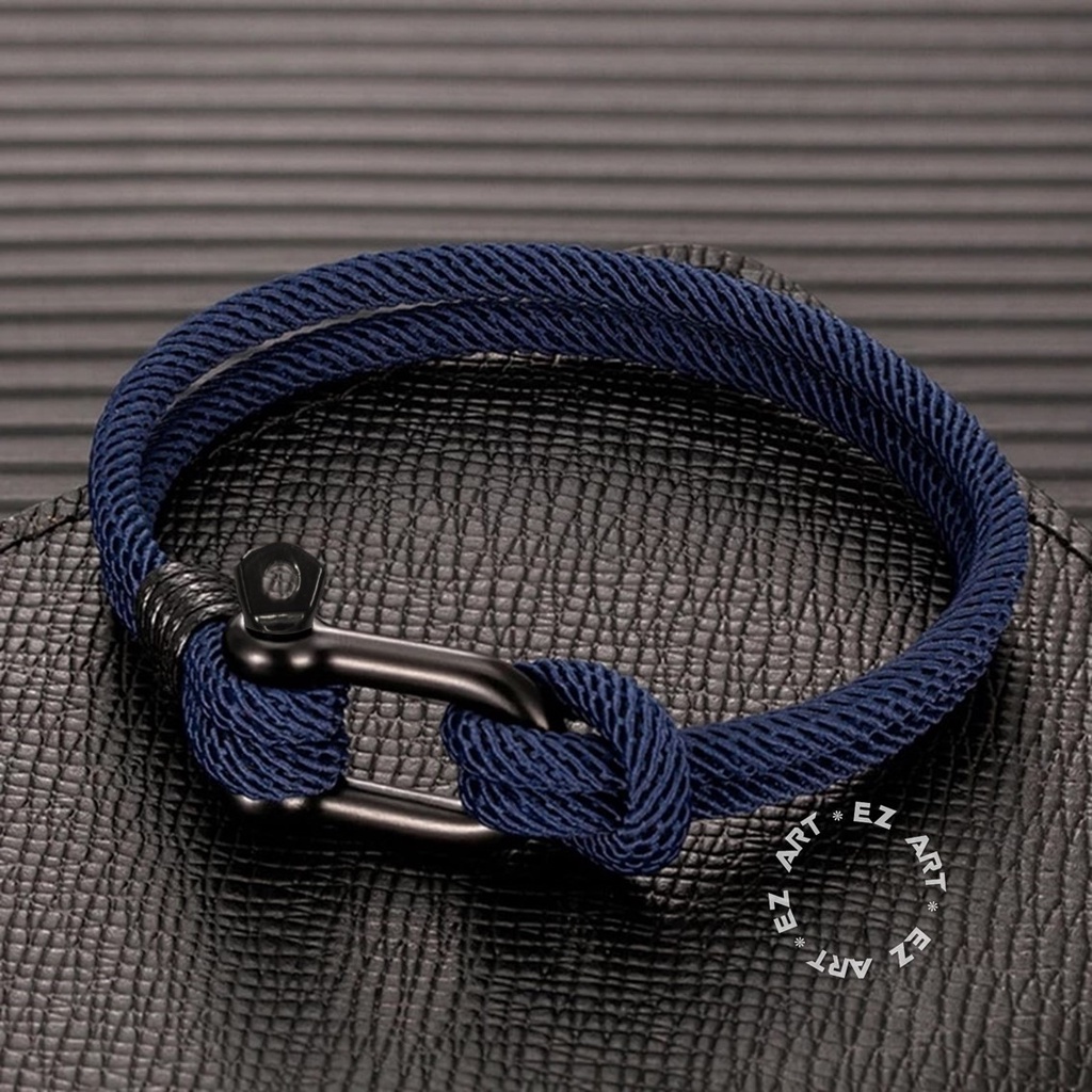 Gelang Shakle Buckle Tipe D Tali Milan Nylon Layer Ganda Elegan Pria Wanita Pendaki Gunung Survival