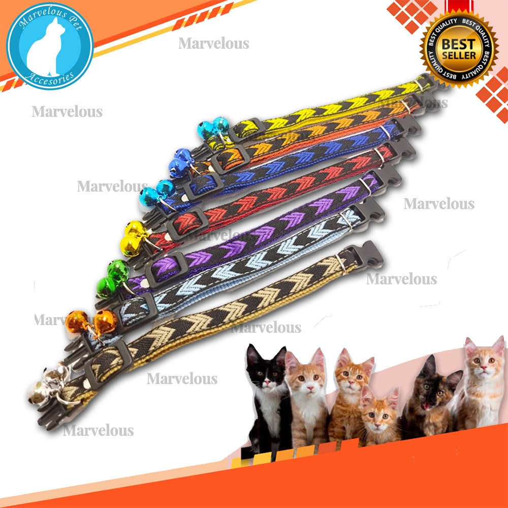 Kalung Kucing Anjing Lucu Murah Motif Panah Lonceng 12 mm 2 buah Aksesoris Kucing