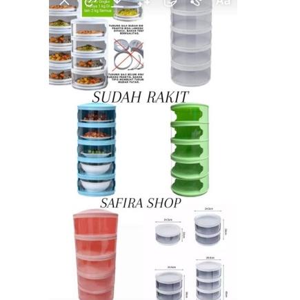 Y81Z tudung saji 5 susun warna 5 tingkat sudah sudah rakit warna PUTIH PINK TOSKA BIRU HI