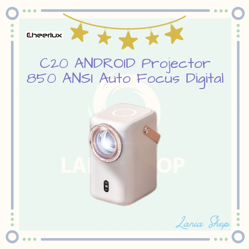 Proyektor CHEERLUX C20 ANDROID Projector 850 ANSI Auto Focus Digital