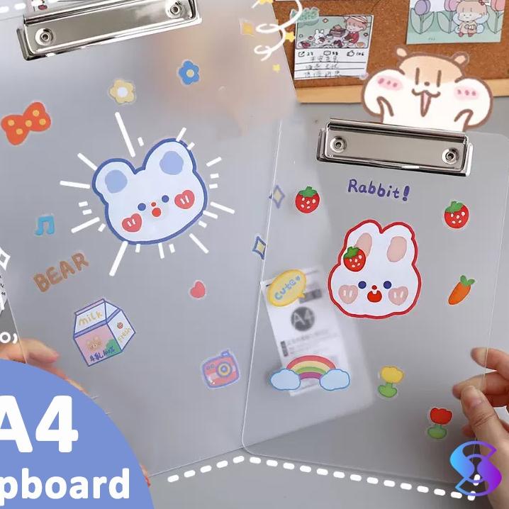 

kode4k4Jy DIY Trans & Putih Papan Ujian / Papan Kerani / Clipboard Uk. A4-Suning Mall