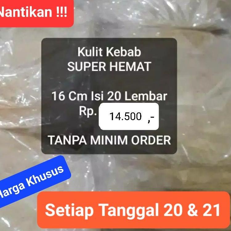

K29 Kulit Kebab Harga Super Hemat 16 Cm Isi 20 Lembar Tortila Enak Tortilla Top Cocok Untuk Kebab Frozen PENJUALAN TERBANYAK ❆