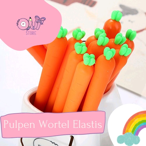 

Pulpen Wortel lucu/elastis/ ujung pulpen lancip