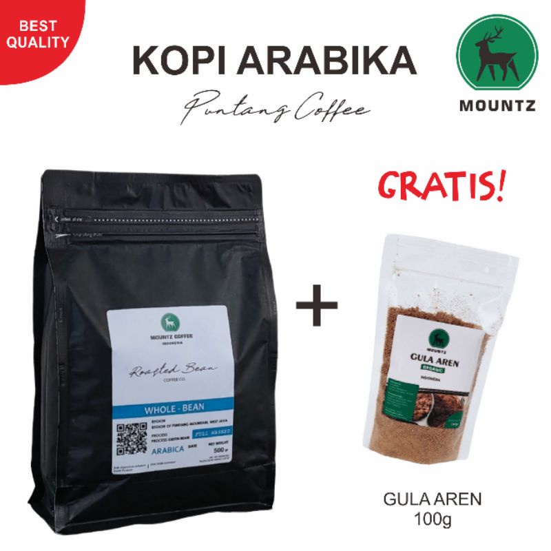 

Biji Kopi Espresso Arabika Full Washed 500gr | Puntang