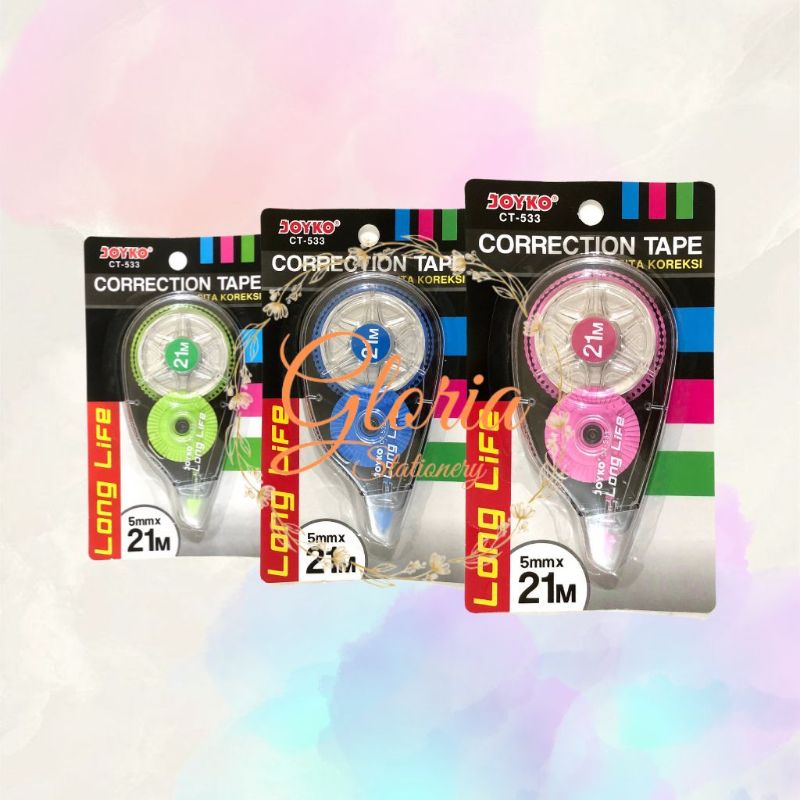 

Joyko Correction pen CT 533/ Correction tape CT 533 Joyko/ Tip ex kertas CT 533 Joyko