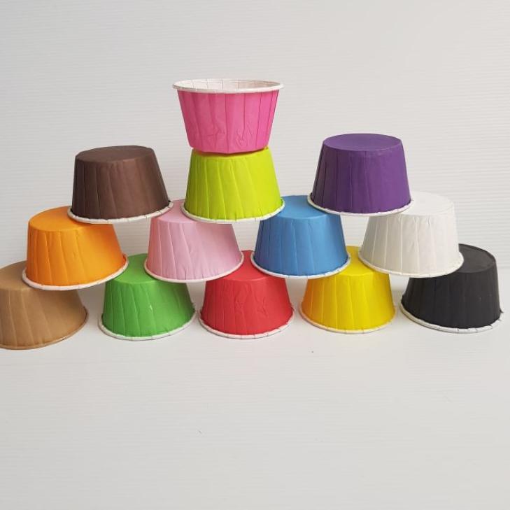 

Spesial Update 100 pc kertas cupcake wadah cupcake lapis laminating MOMMA POLOS standar bake case import