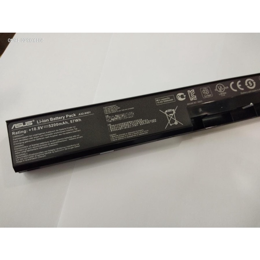 Baterai Original Asus X401 X401A X401U X501 X501A X501U A32-X401 F401