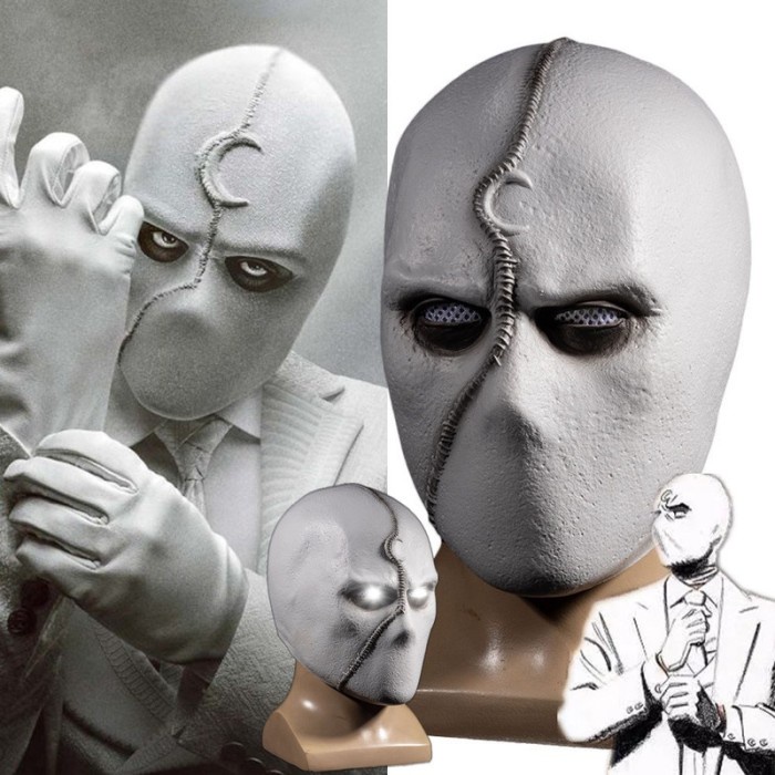 Terlaris Topeng Cosplay Desain Anime Moon Knight Bahan Latex Untuk Pesta