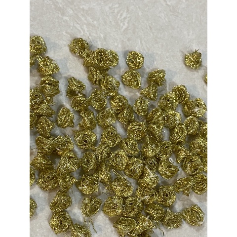 Aplikasi Bunga Kucai Emas Gold (1 lusin = 12 pcs)