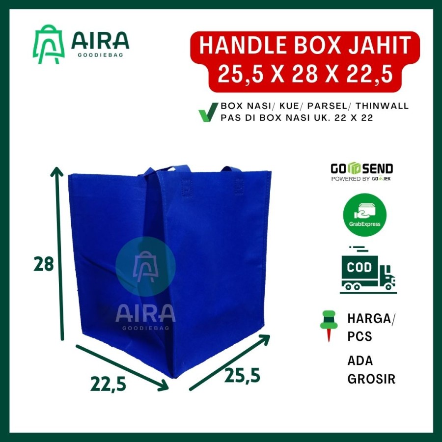 

Tas besek/handle box jahit 25,5 x 22,5 (pcs) - Merah Muda