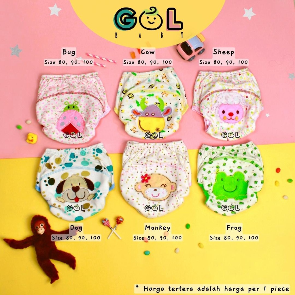 Celana Dalam tatur Popok Cloth Diaper Clodi Training Pants Pipis Bayi Anak Baby 3 layers