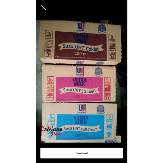 

[ COD ] Ultra 200 ml harga per dus isi 24 - Coklat
