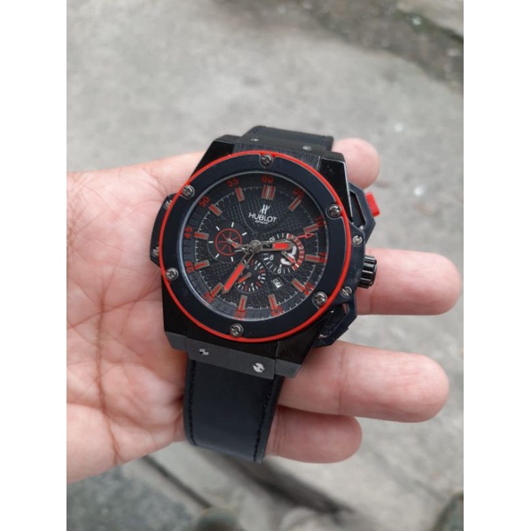 jam tangan hublot otomatis chronograph second