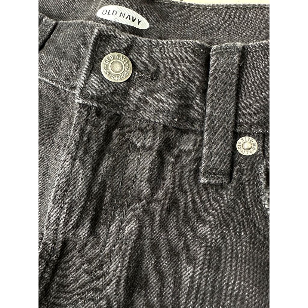 Old** denim black short pants