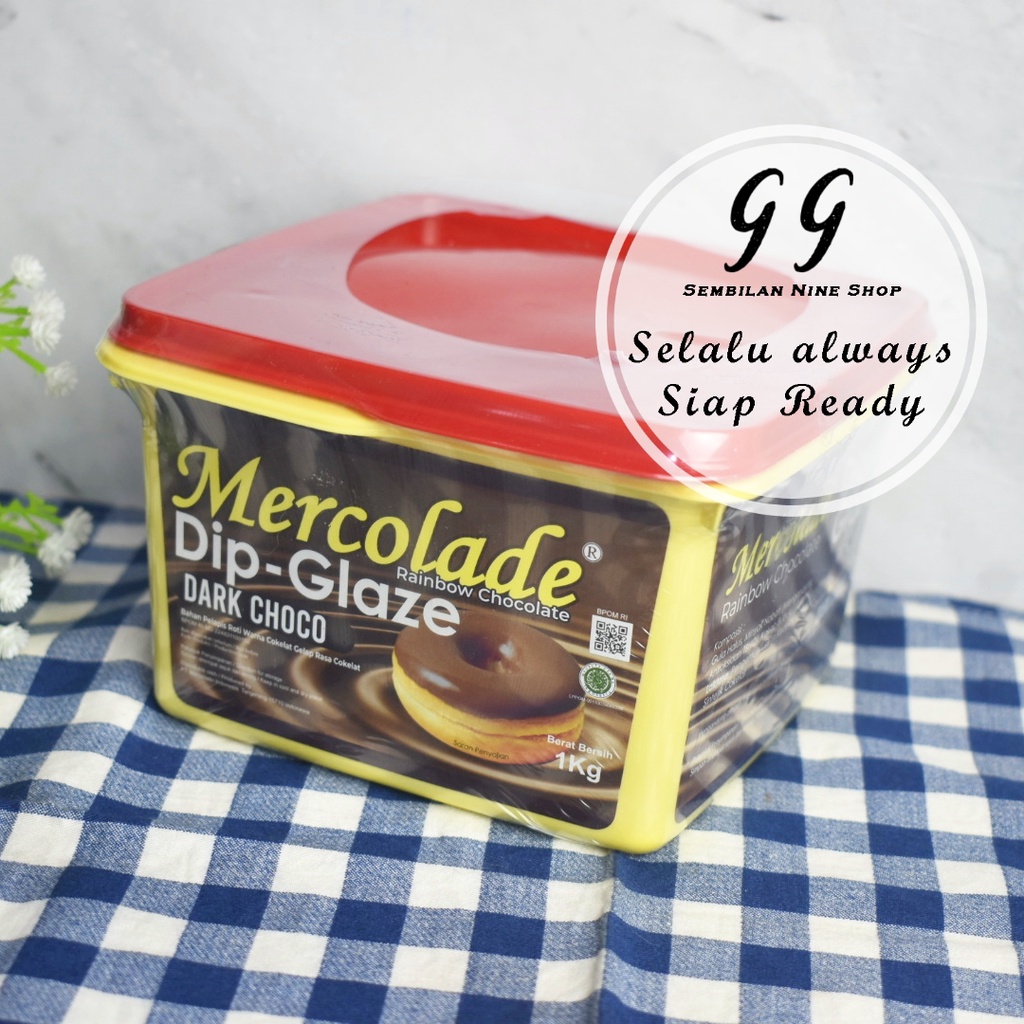 Mercolade Dip GLAZE DARK CHOCO 1 KG Chocolate Cokelat Coklat