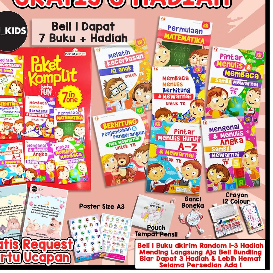 Original Buku Belajar Anak Tk Paud - Buku Paket Anak Tk Paud - Paket Komplit 7 in 1 - Isi 7 Buku 