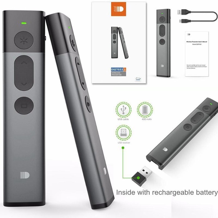 

[[JNT COD]] DOOSL WIRELESS PRESENTER GREEN LASER POINTER REMOTE RECHARGEABLE