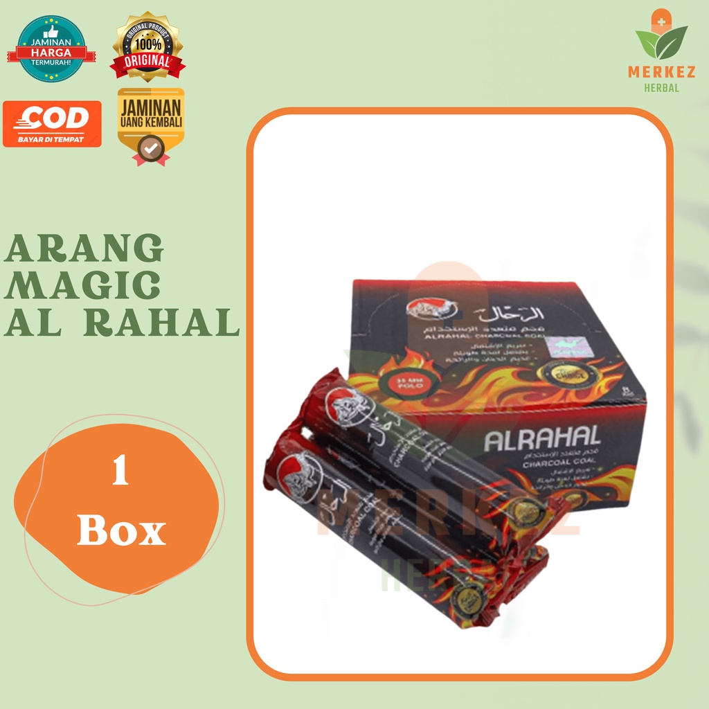 Arang Magic / Areng Untuk Bukhur Buhur Dupa Bakhoor Shisa Magic Al Rahal Bakar 1 Box Isi 8 Pcs Tahan Lama Murah