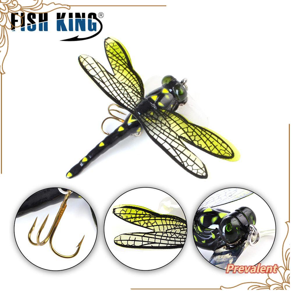 Preva Dragonfly Fly Fishing Lure Topwater Umpan Bionik Mata Manusia Hidup Buatan