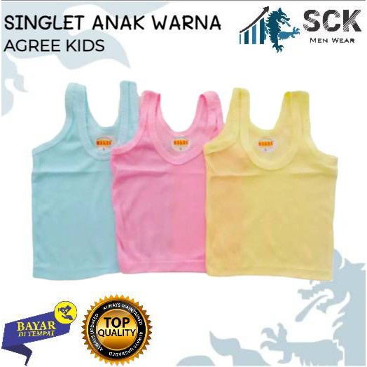 [ISI 3] Singlet AGREE Kids ST 01 / Kaos Dalam Anak AGREE Singlet / Kaos AGREE - sckmenwear GROSIR