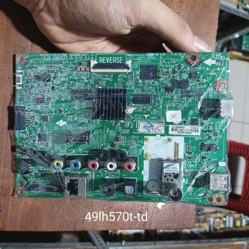 MESIN TV LG 49LH570T-TB MOTHERBOARD - MAINBOARD - MOBO - MB TV
