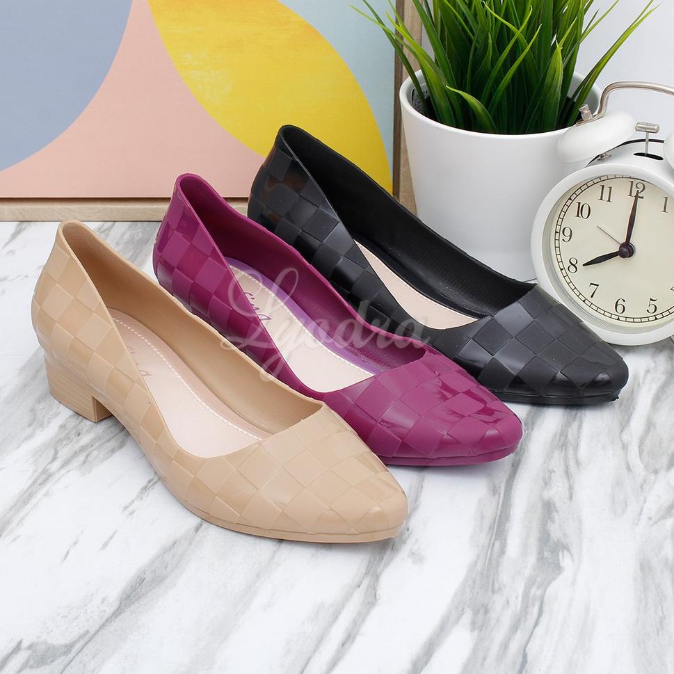 Harga Termurah Yodra / Lyodra Fionan Wedges Jelly Shoes Import LDR303 Real Pict