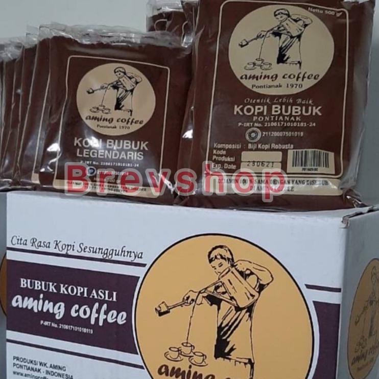 

(Terbaik) READY KOPI AMING 500grm Coffee shop kopi bubuk legendaris Aming asli pontianak KHUNTIEN KOPI ROBUSTA