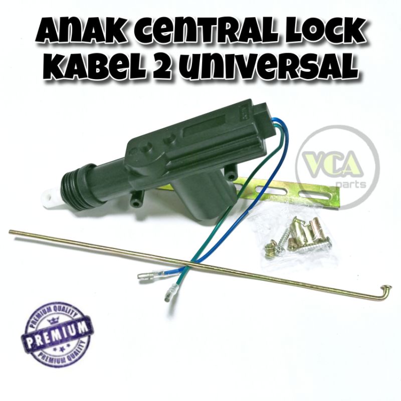 ANAK CENTRAL LOCK/PISTOL SENTRAL LOCK MOBIL 2 KABEL UNIVERSAL.